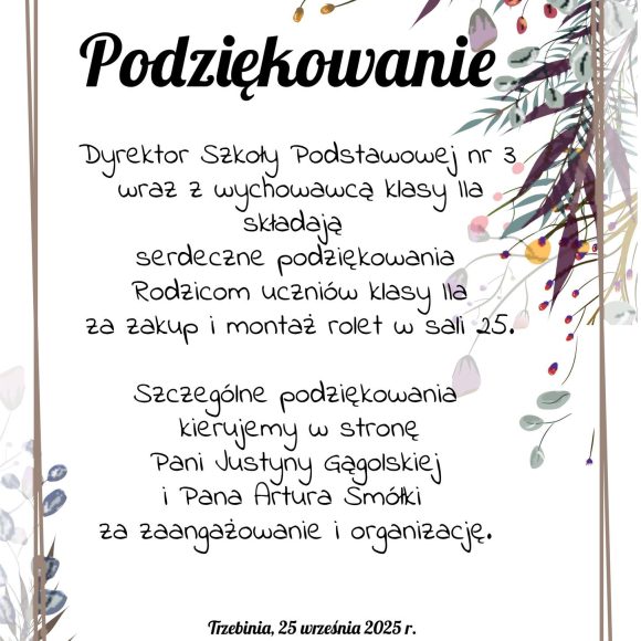Podziękowanie
