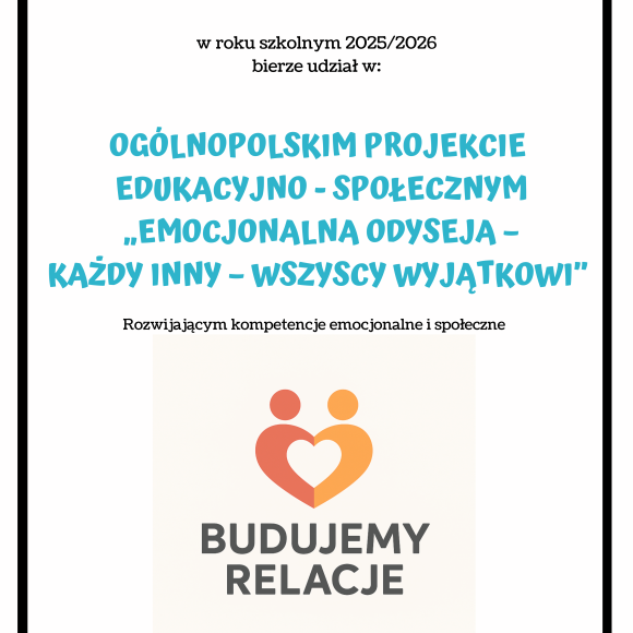 Ogólnopolski Projekt Edukacyjno – Społeczny “Emocjonalna odyseja – każdy inny – wszyscy wyjątkowi” w naszej szkole.